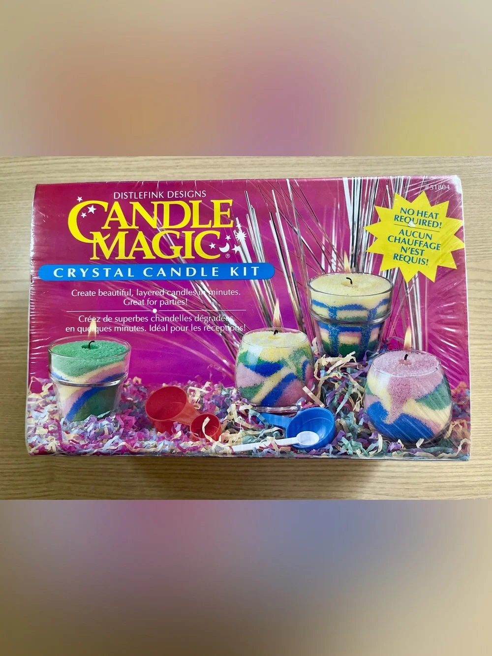 Vintage Distlefink Designs Candle Magic Crystal Candle Kit New Sealed